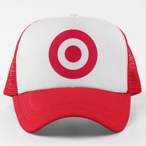 NEW Target Logo Foam Trucker Mesh Snapback Hat 2-TONE RED